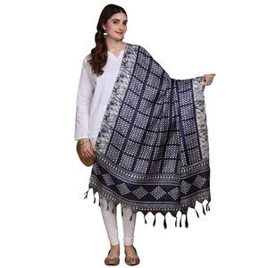 2252 Batik Printed Art Silk Dupatta With Fringes-